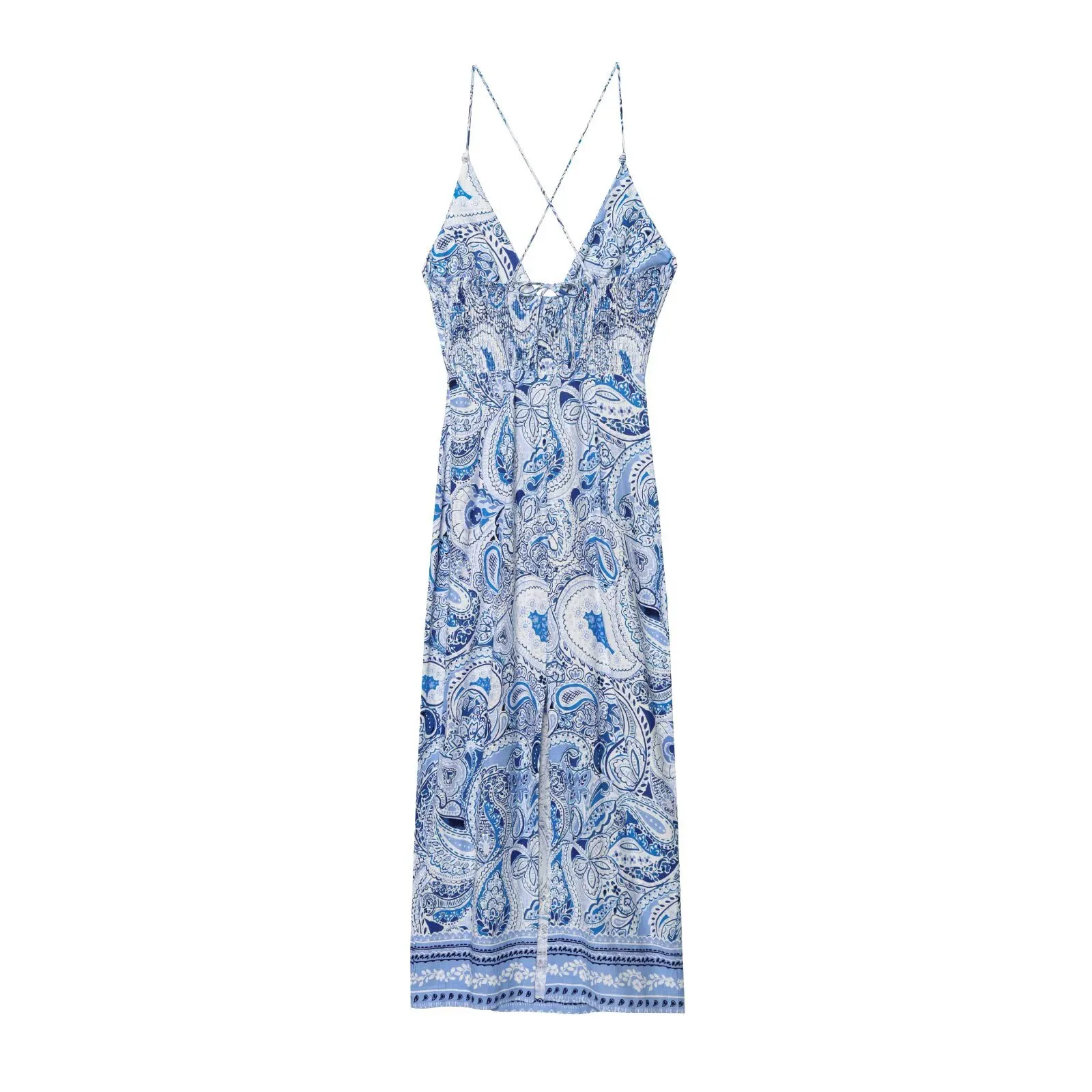 Women's Strap Dress Elegant Streetwear Strap Sleeveless Printing Maxi Long Dress Holiday Daily Selfie display picture 2