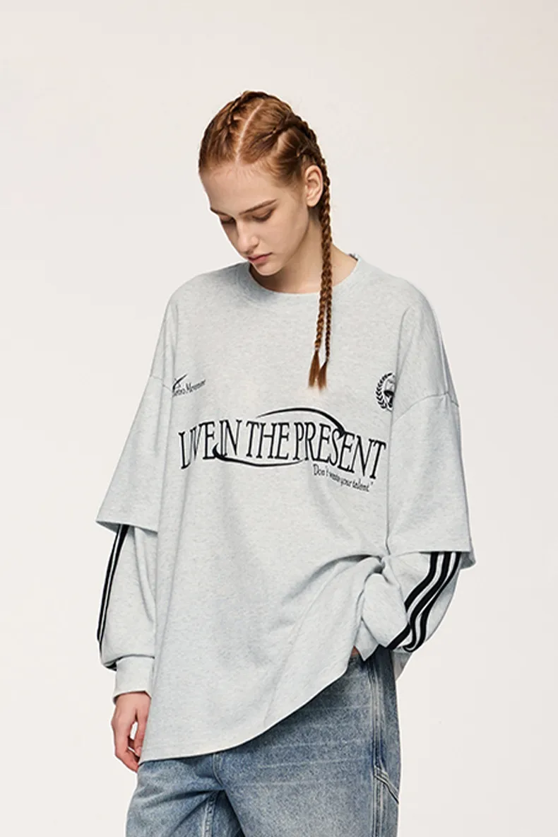 INF Men's | Sporty Chic Fake Two-piece Long Sleeve T-shirt  Fall/Winter New Fashion Brand Loose Jacket Men display picture 2