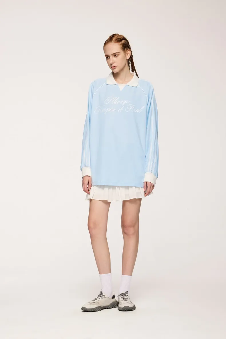 INF Men's | Sporty Chic Lapel Long Sleeve T-shirt  Fall/Winter Fashion Brand New Retro Sports Long T display picture 5