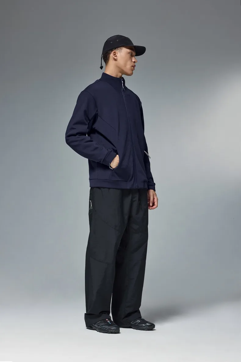 INF Men's | Hydrogen Four-sided Elastic Splicing High Collar Coat  Fall/Winter New Fashion Brand Vertical Collar Fleece Coat Men display picture 3