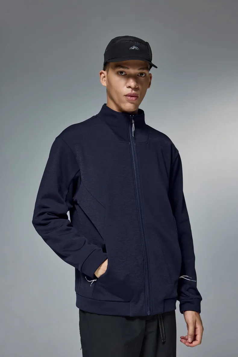 INF Men's | Hydrogen Four-sided Elastic Splicing High Collar Coat  Fall/Winter New Fashion Brand Vertical Collar Fleece Coat Men display picture 4