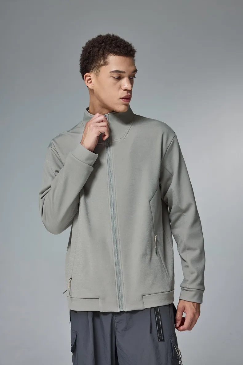 INF Men's | Hydrogen Four-sided Elastic Splicing High Collar Coat  Fall/Winter New Fashion Brand Vertical Collar Fleece Coat Men display picture 6