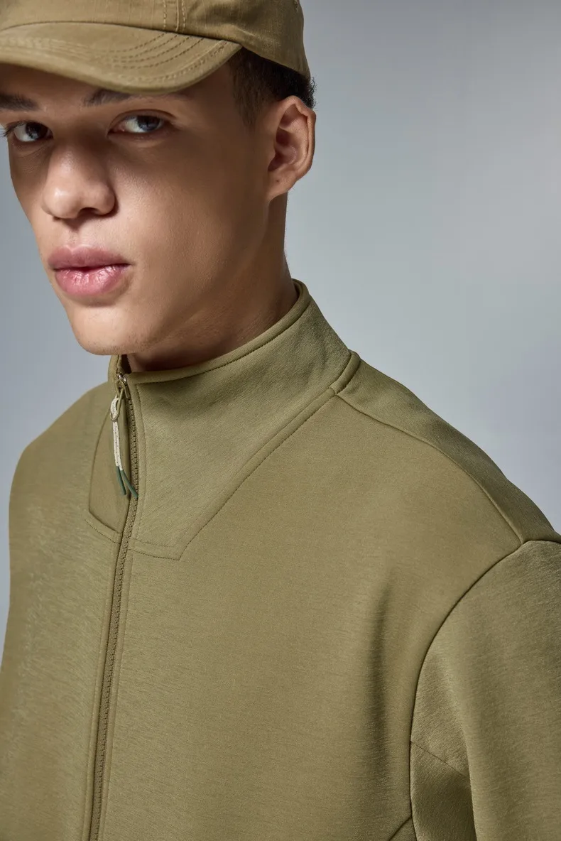 INF Men's | Hydrogen Four-sided Elastic Splicing High Collar Coat  Fall/Winter New Fashion Brand Vertical Collar Fleece Coat Men display picture 7