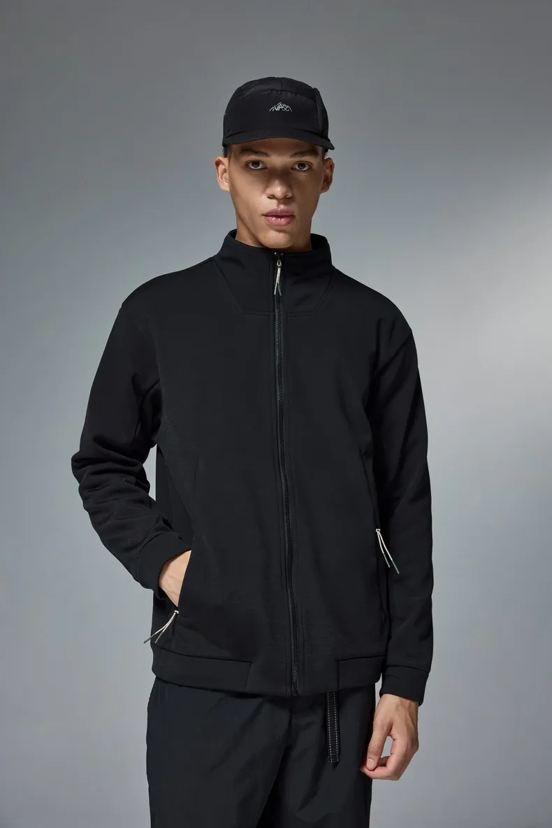 INF Men's | Hydrogen Four-sided Elastic Splicing High Collar Coat  Fall/Winter New Fashion Brand Vertical Collar Fleece Coat Men display picture 10