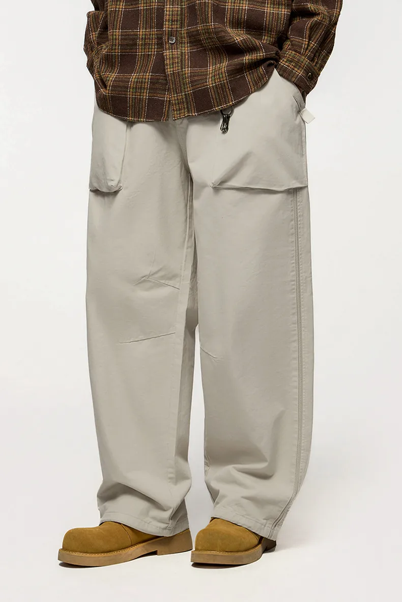 INF Men's Wear | Asut Dye Thick Dense Stereo Bag Coulter Pants  Fall/Winter New Retro Casual Straight Leg Pants display picture 3