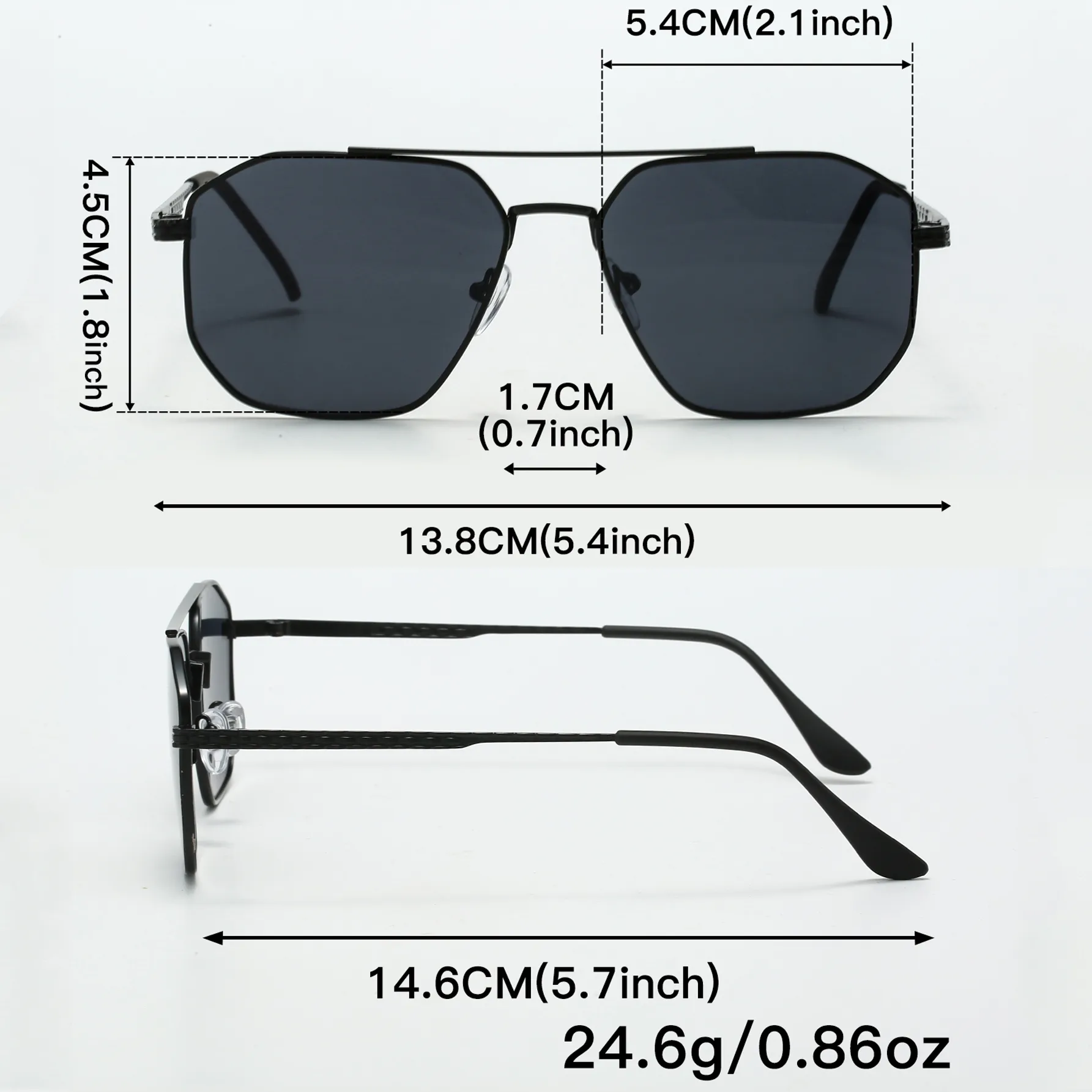Business Preppy Style Modern Style Solid Color Ac UV400 Protection Square Full Frame Glasses display picture 1