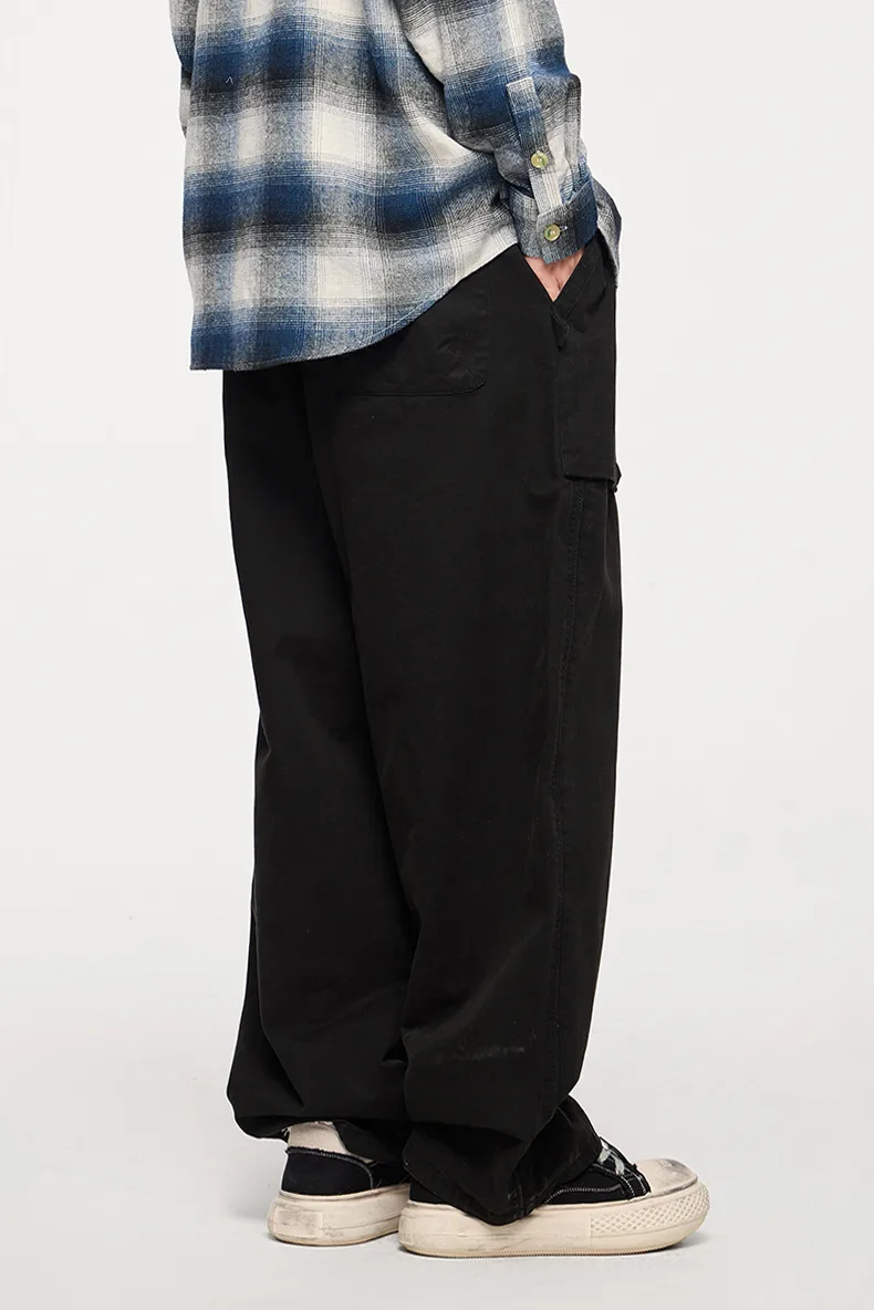 INF Men's Wear | Asut Dye Thick Dense Stereo Bag Coulter Pants  Fall/Winter New Retro Casual Straight Leg Pants display picture 8