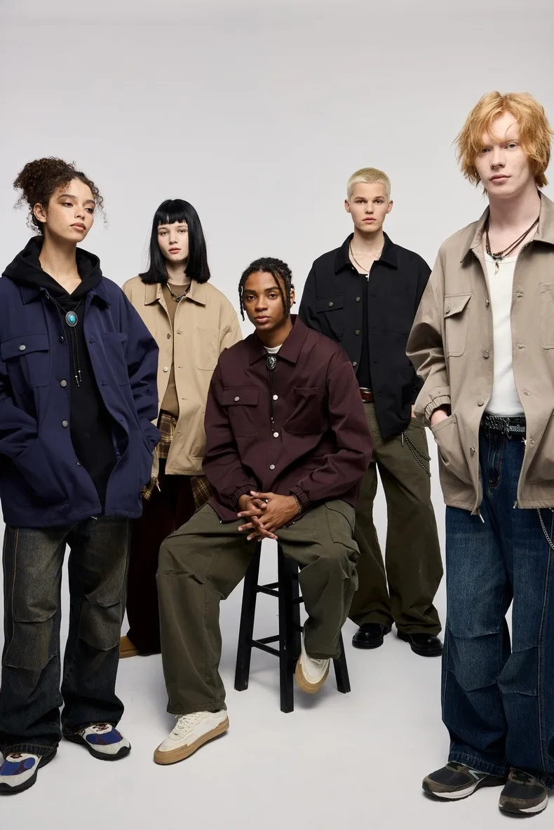 INF Men's | Stretch Lapel Detroit Workwear Jacket Jacket  Fall/Winter New Fashion Brand Wrinkle Resistant Jacket Men display picture 2