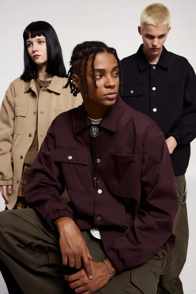 INF Men's | Stretch Lapel Detroit Workwear Jacket Jacket  Fall/Winter New Fashion Brand Wrinkle Resistant Jacket Men display picture 3