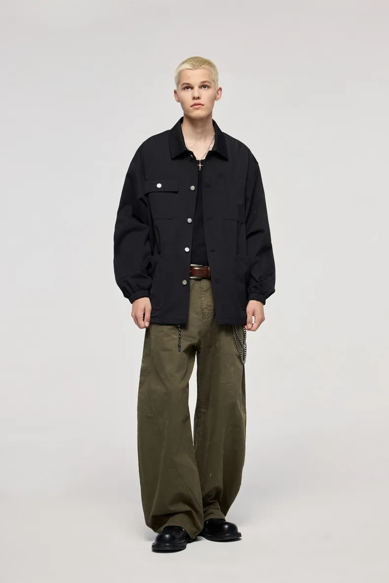 INF Men's | Stretch Lapel Detroit Workwear Jacket Jacket  Fall/Winter New Fashion Brand Wrinkle Resistant Jacket Men display picture 7