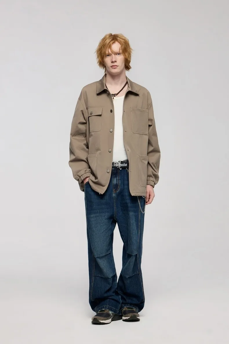 INF Men's | Stretch Lapel Detroit Workwear Jacket Jacket  Fall/Winter New Fashion Brand Wrinkle Resistant Jacket Men display picture 8