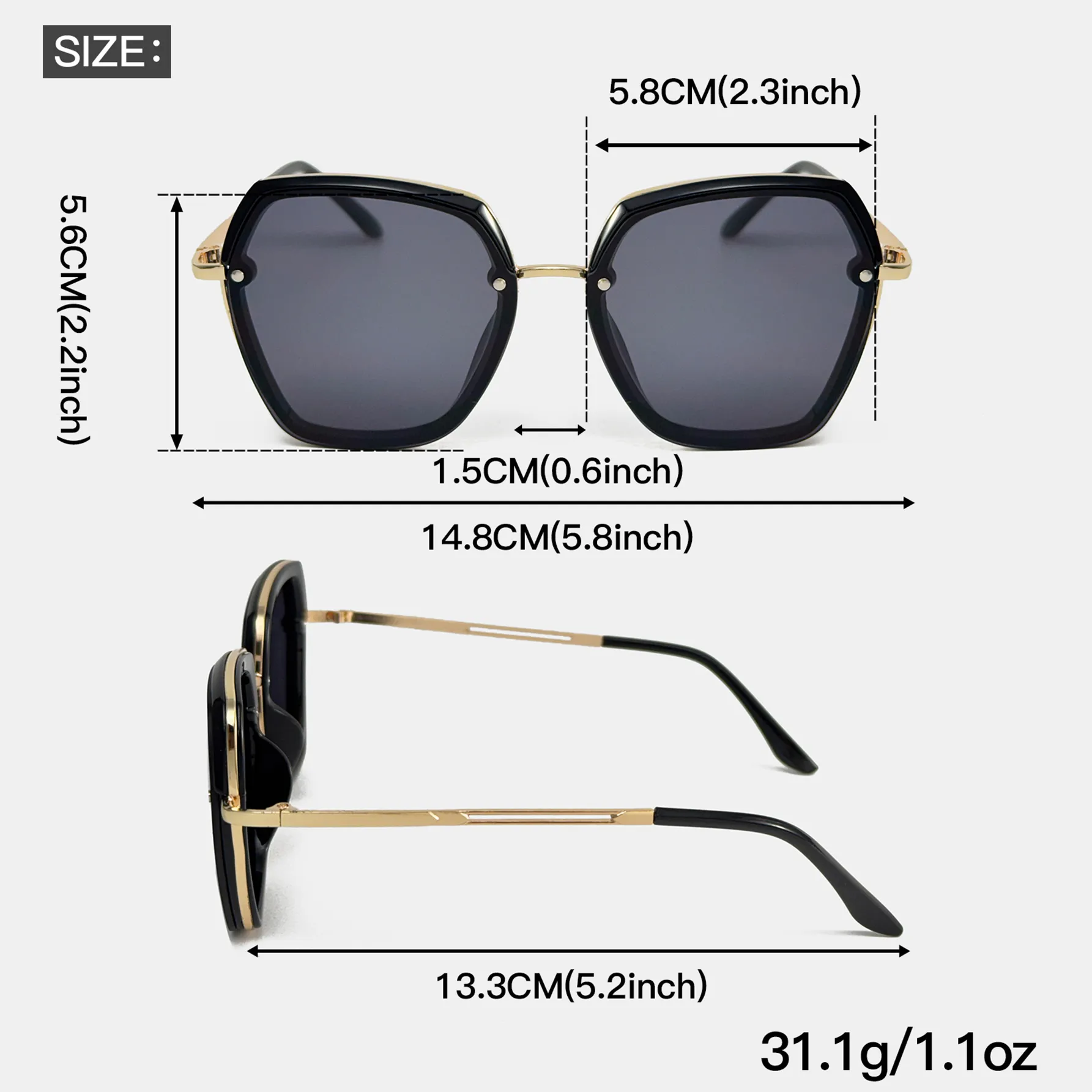 Casual Vacation Streetwear Solid Color PC UV400 Protection Polygon Full Frame Glasses display picture 1