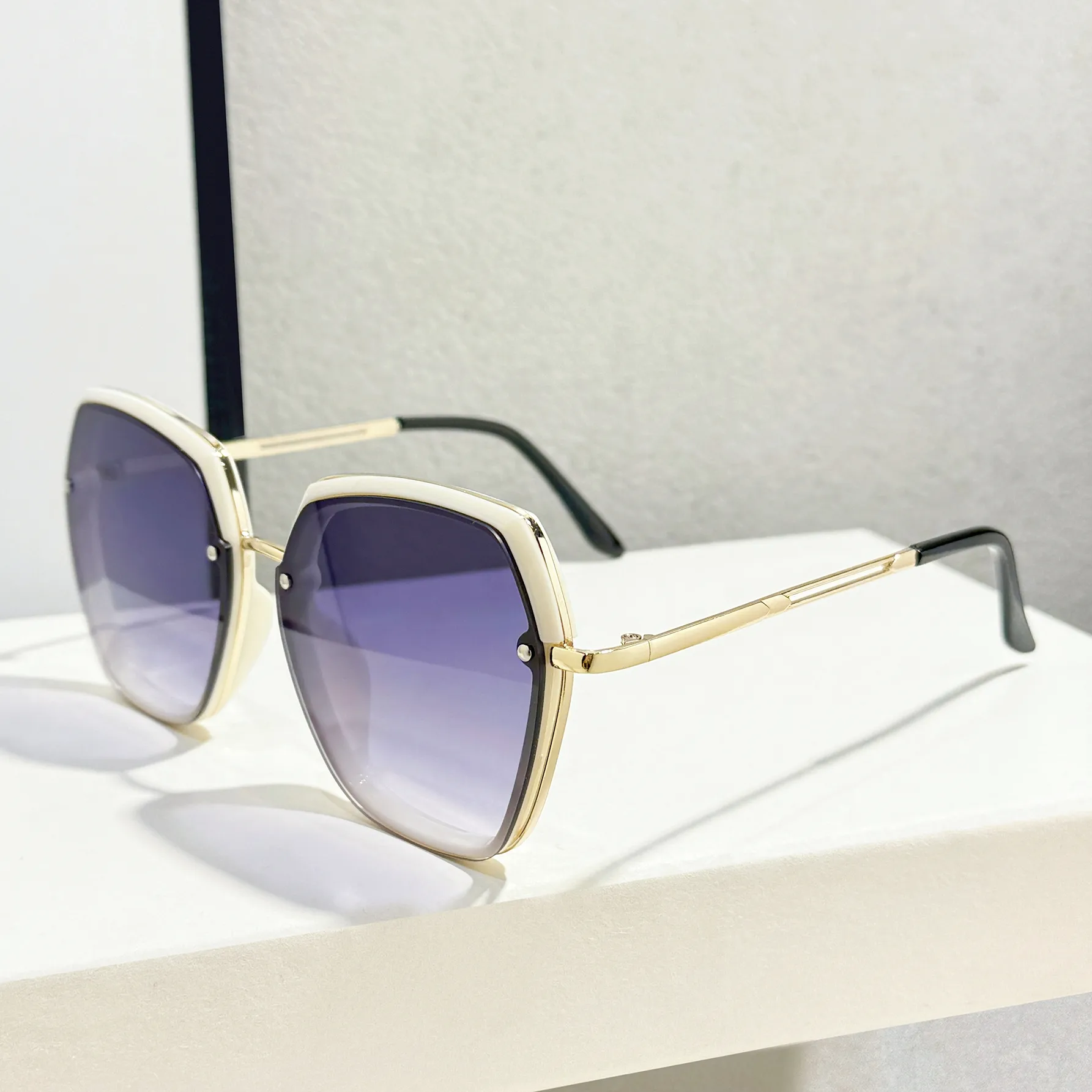 Casual Vacation Streetwear Solid Color PC UV400 Protection Polygon Full Frame Glasses display picture 2