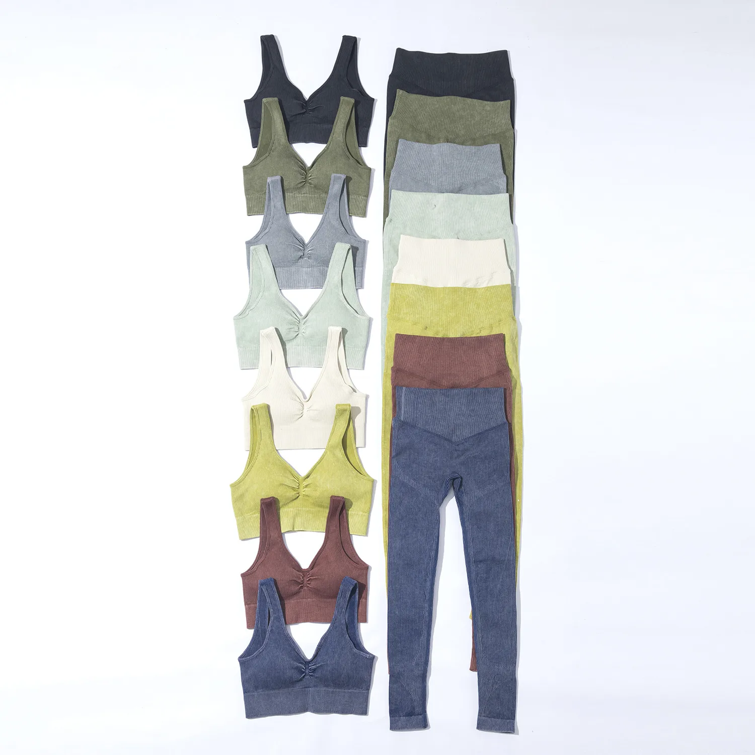 Fitness Sport Style Solid Color Nylon Spandex Round Neck Tracksuit Vest Skinny Pants display picture 19