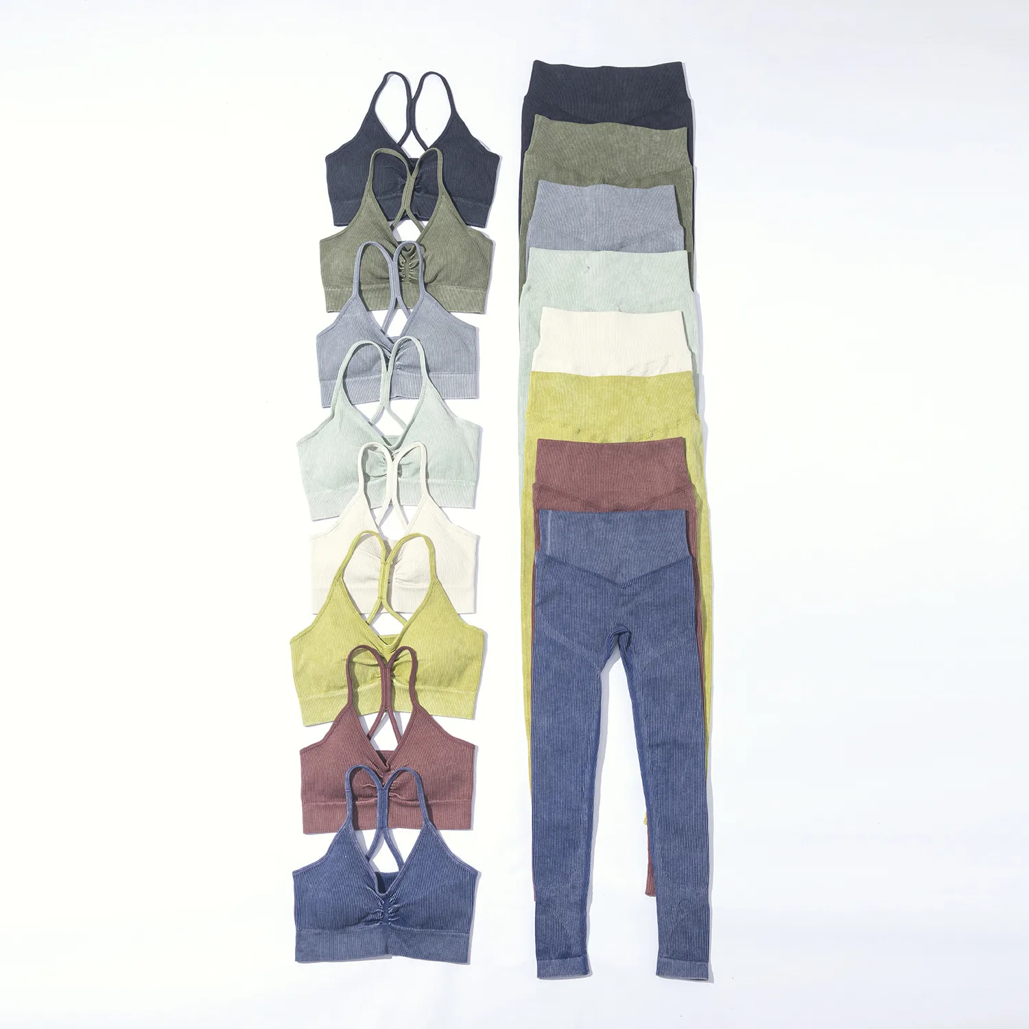Fitness Sport Style Solid Color Nylon Spandex Round Neck Tracksuit Vest Skinny Pants display picture 38