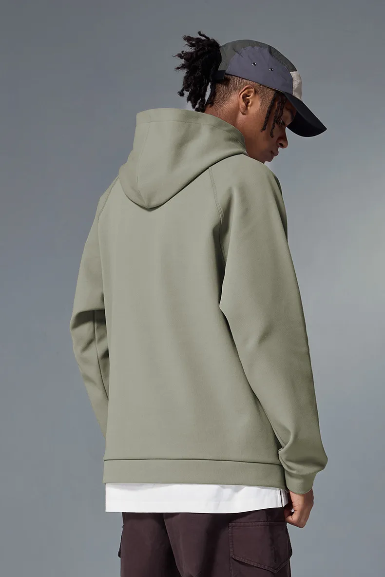 INF Men's Wear | HeiQ Intelligent Temperature Control Velvet Hooded Wear  Fall/Winter New 380g Solid Color Sports Jacket Men display picture 7