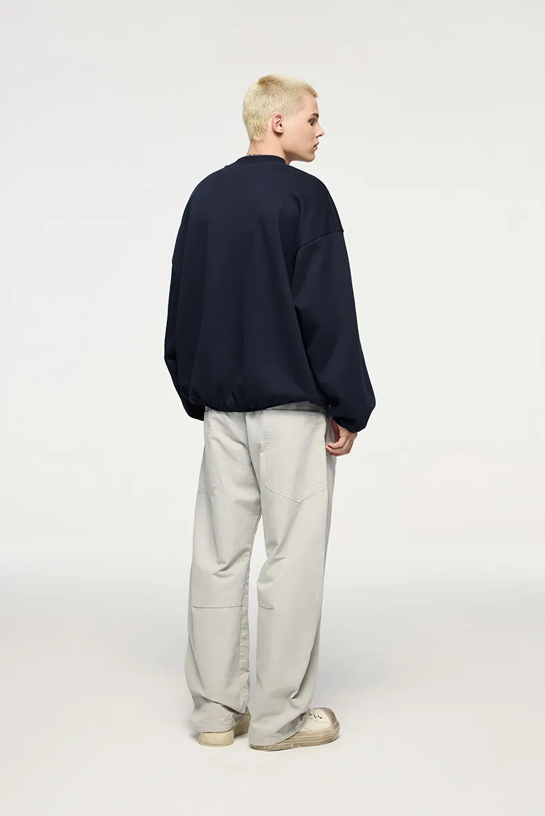 INF Men's | Flame One Velvet Short Wei Yi  Fall/Winter Tide 325G Fleece-lined Loose Crewneck Jacket Men display picture 5