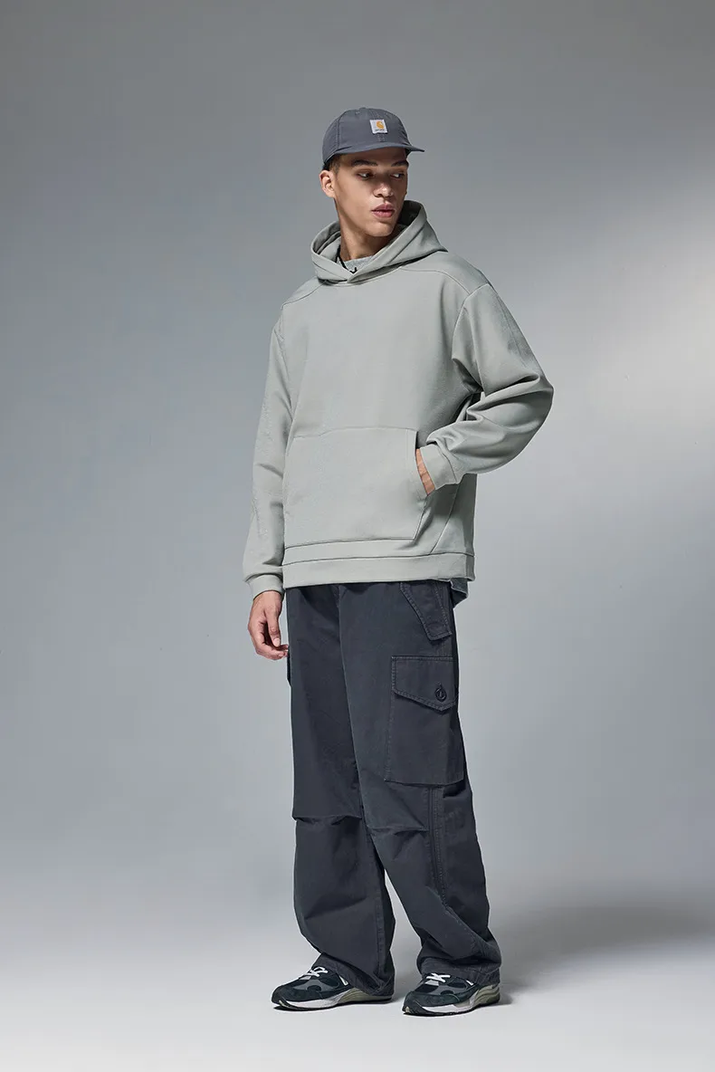 INF Men's Wear | Hydrogen Four-Sided Solid Color Hooded Wear New Fashion Brand 410g Fleece Jacket For Fall/Winter display picture 5