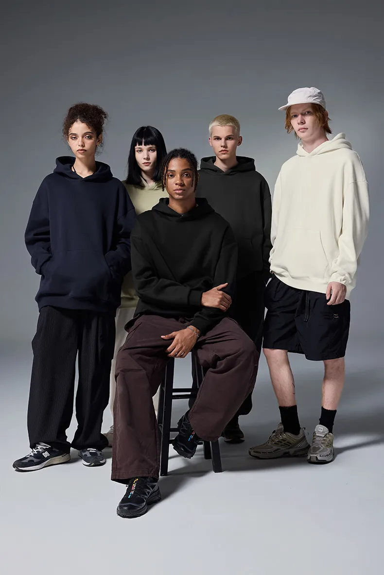 INF Men's Wear | Flame One Velvet Hooded Wear  Fall/Winter New Five-in-One Functional Loose Casual Top display picture 3