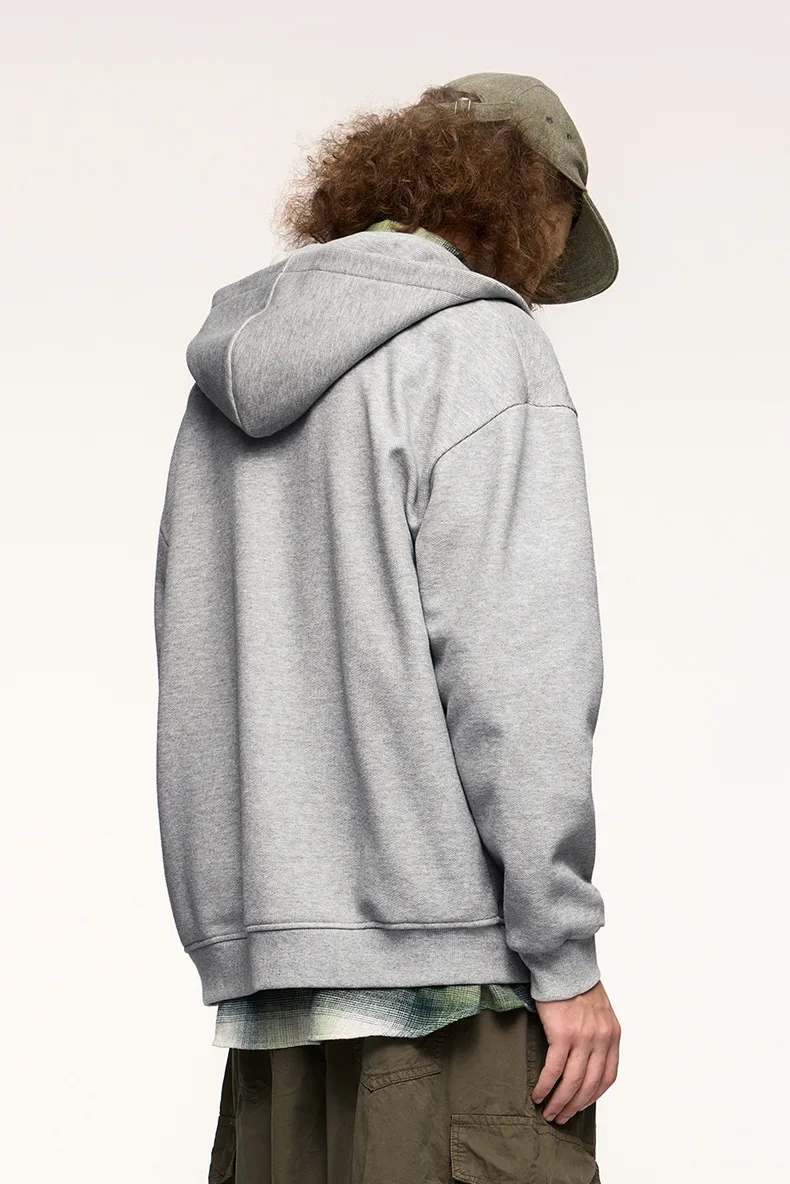 INF Men's Wear | 410g New Chinese Fleece Zipper Hooded Wear New Buckle Coat Jacket For Fall/Winter display picture 9