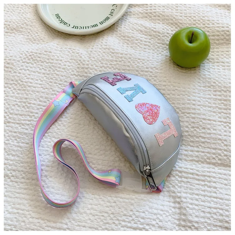 Children's Bag High-value Cute Sequin Baby's Western-style Chest Bag Girls' Colorful Lightweight Crossbody Bag PU Waist Bag display picture 16