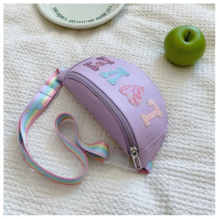 Children's Bag High-value Cute Sequin Baby's Western-style Chest Bag Girls' Colorful Lightweight Crossbody Bag PU Waist Bag display picture 20