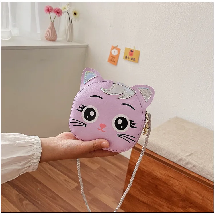 Children's Small Bag  New Cartoon Cat Girl Shoulder Crossbody Bag Cute Fashion Accessories Coin Purse display picture 2