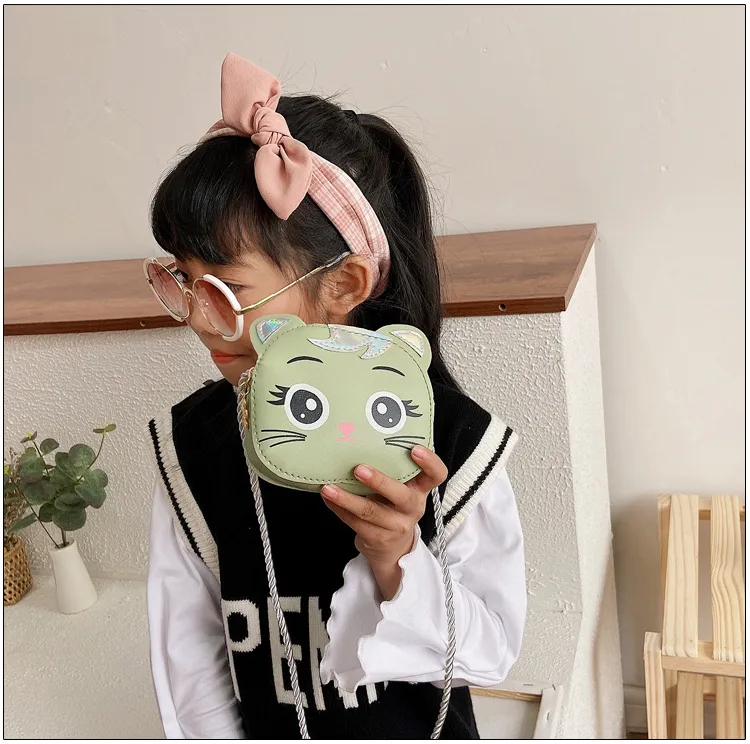 Children's Small Bag  New Cartoon Cat Girl Shoulder Crossbody Bag Cute Fashion Accessories Coin Purse display picture 8