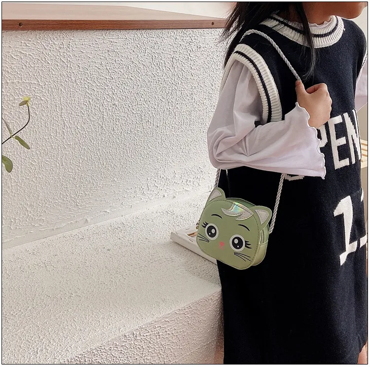 Children's Small Bag  New Cartoon Cat Girl Shoulder Crossbody Bag Cute Fashion Accessories Coin Purse display picture 9