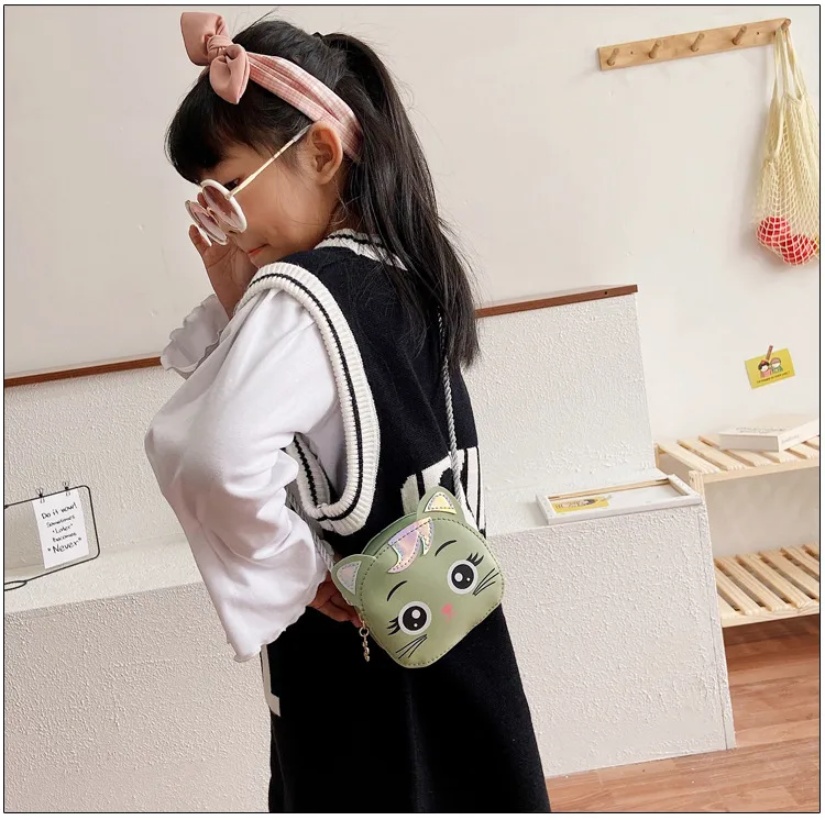 Children's Small Bag  New Cartoon Cat Girl Shoulder Crossbody Bag Cute Fashion Accessories Coin Purse display picture 11