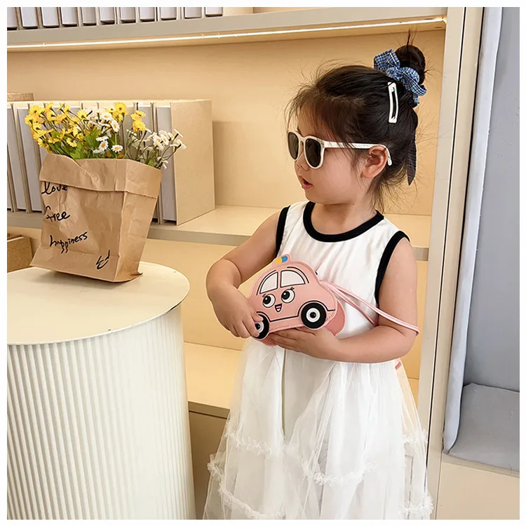 New Children's Bag Cartoon Cute Car Shoulder Crossbody Bag Boys And Girls Fashionable Coin Accessory Bag display picture 12