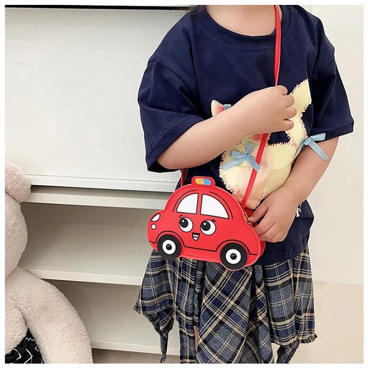 New Children's Bag Cartoon Cute Car Shoulder Crossbody Bag Boys And Girls Fashionable Coin Accessory Bag display picture 20