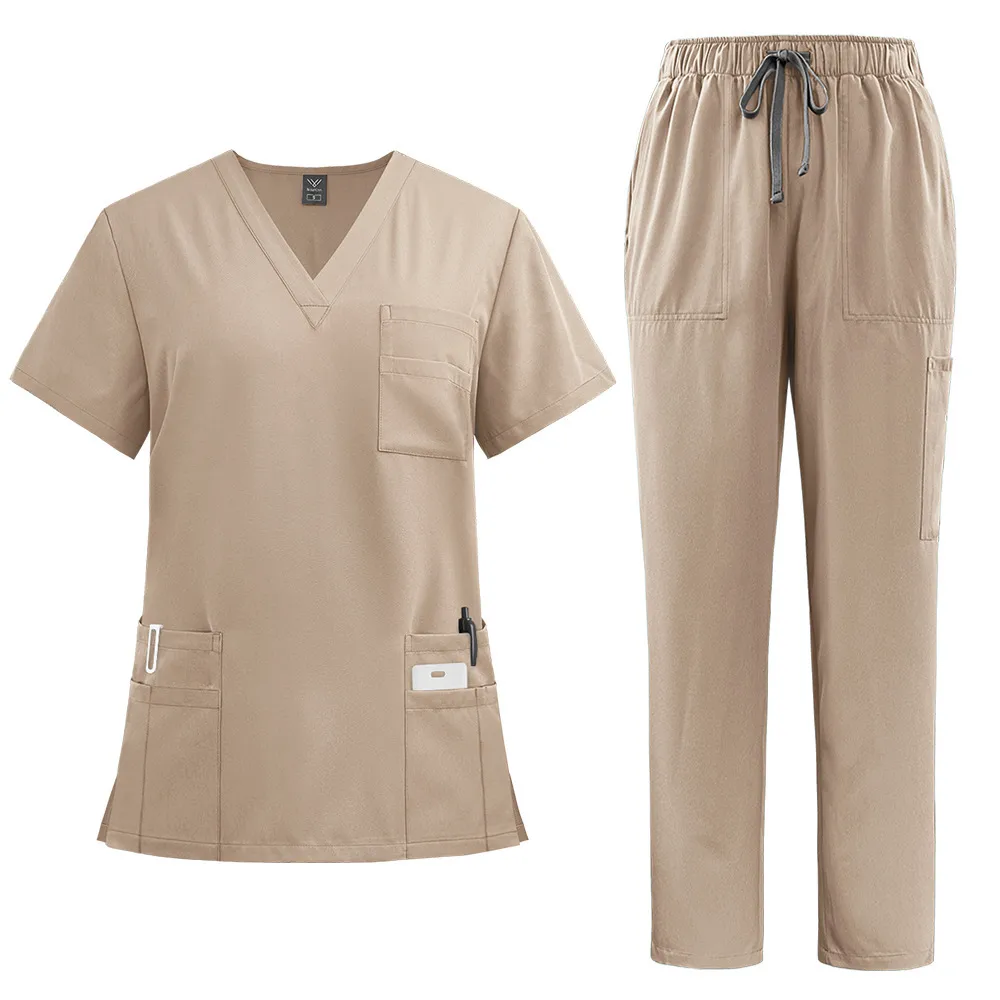 New Product Doctor Nurse Work Uniform Surgical Clothes Surgical Clothes Hand-washing Clothes Operating Room Straight Pants Solid Color Suit display picture 3