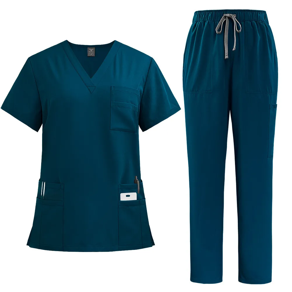 New Product Doctor Nurse Work Uniform Surgical Clothes Surgical Clothes Hand-washing Clothes Operating Room Straight Pants Solid Color Suit display picture 2