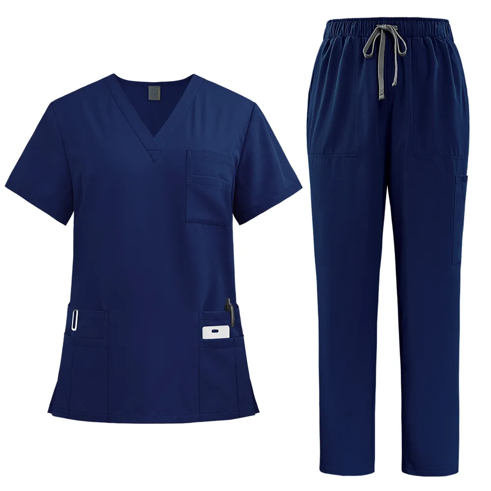 New Product Doctor Nurse Work Uniform Surgical Clothes Surgical Clothes Hand-washing Clothes Operating Room Straight Pants Solid Color Suit display picture 4