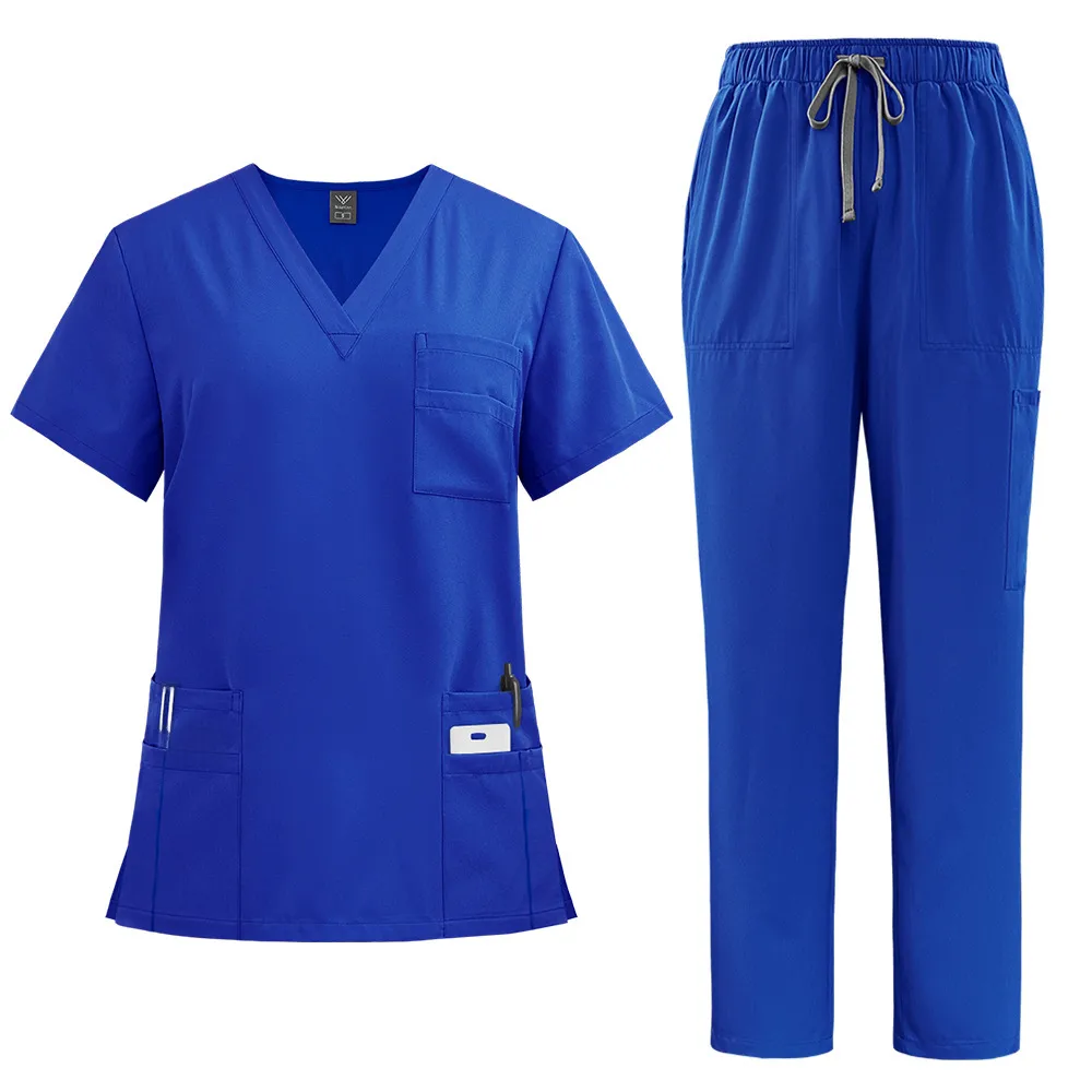 New Product Doctor Nurse Work Uniform Surgical Clothes Surgical Clothes Hand-washing Clothes Operating Room Straight Pants Solid Color Suit display picture 9