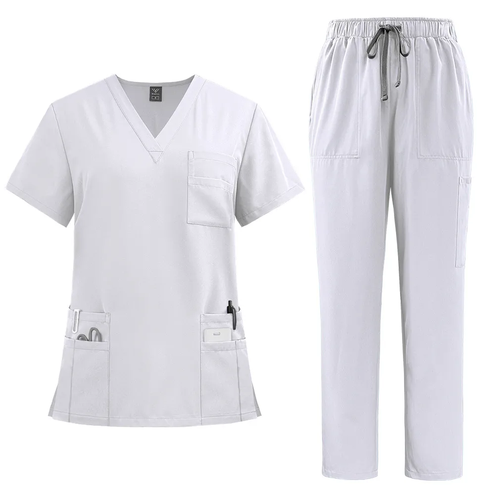 New Product Doctor Nurse Work Uniform Surgical Clothes Surgical Clothes Hand-washing Clothes Operating Room Straight Pants Solid Color Suit display picture 10