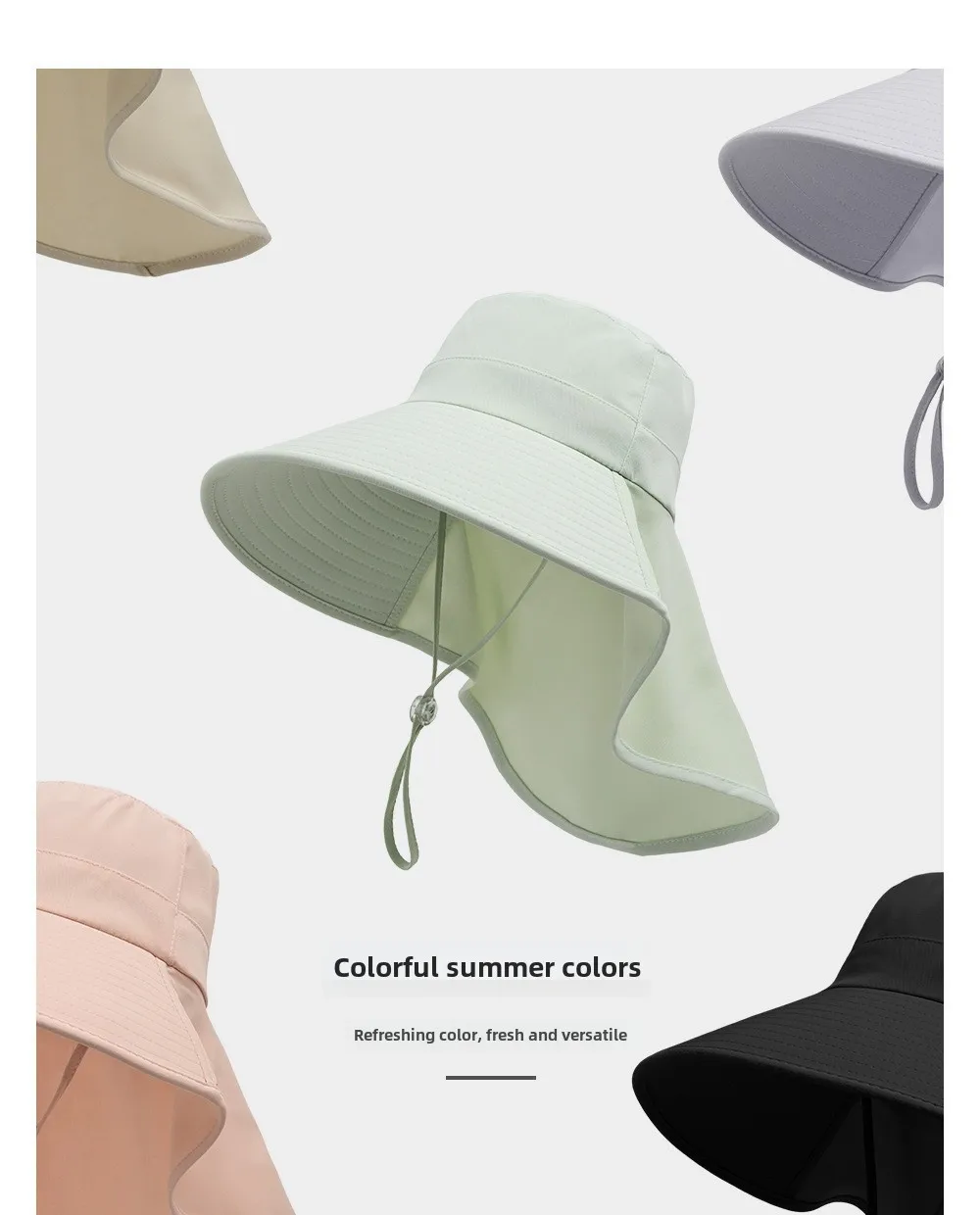 Mountaineering Cap Summer Outdoor Waterproof Quick-drying Fisherman Hat Large Brimmed Shawl Pedal Removable Anti-ultraviolet Fishing Cap display picture 5
