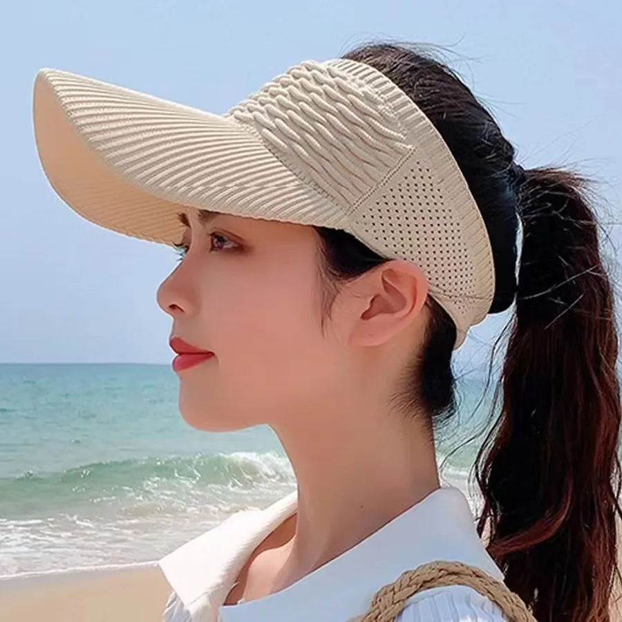 New Fish Scale Empty Top Net Celebrant Summer Sun Hat New Knitted Baseball Cap Outdoor Sports Sun Hat display picture 1