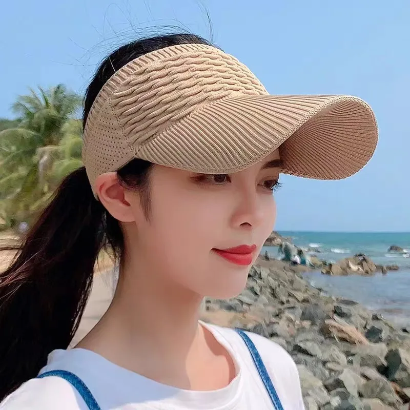 New Fish Scale Empty Top Net Celebrant Summer Sun Hat New Knitted Baseball Cap Outdoor Sports Sun Hat display picture 2