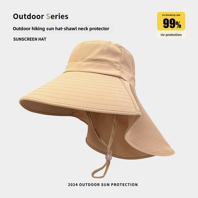 Mountaineering Cap Summer Outdoor Waterproof Quick-drying Fisherman Hat Large Brimmed Shawl Pedal Removable Anti-ultraviolet Fishing Cap display picture 17