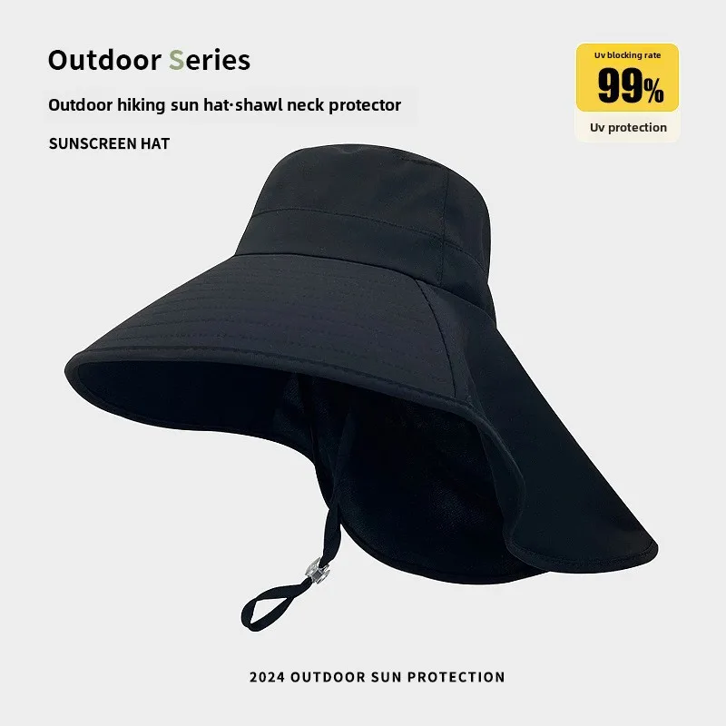 Mountaineering Cap Summer Outdoor Waterproof Quick-drying Fisherman Hat Large Brimmed Shawl Pedal Removable Anti-ultraviolet Fishing Cap display picture 18