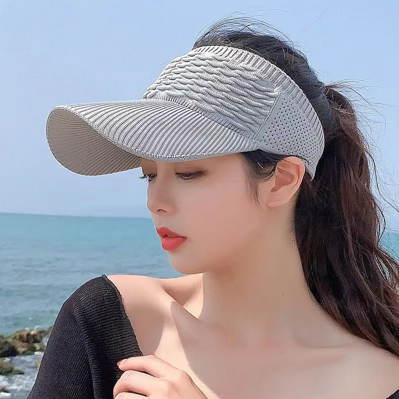 New Fish Scale Empty Top Net Celebrant Summer Sun Hat New Knitted Baseball Cap Outdoor Sports Sun Hat display picture 7