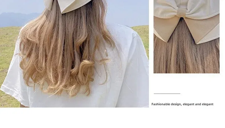 New Fisherman Hat Sunshade Sunscreen Tide Brand Face Showing Small Bucket Hat Women's New-style Early Spring And Autumn Split Bow Hat display picture 3