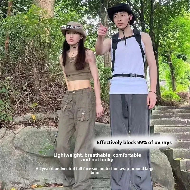 Summer And Autumn Outdoor Cowboy Hat Men's And Women's Hat Mountain Climbing Fisherman Hat Sunscreen Hat Fishing Mountain Sun Hat Hiking Sun Hat display picture 7