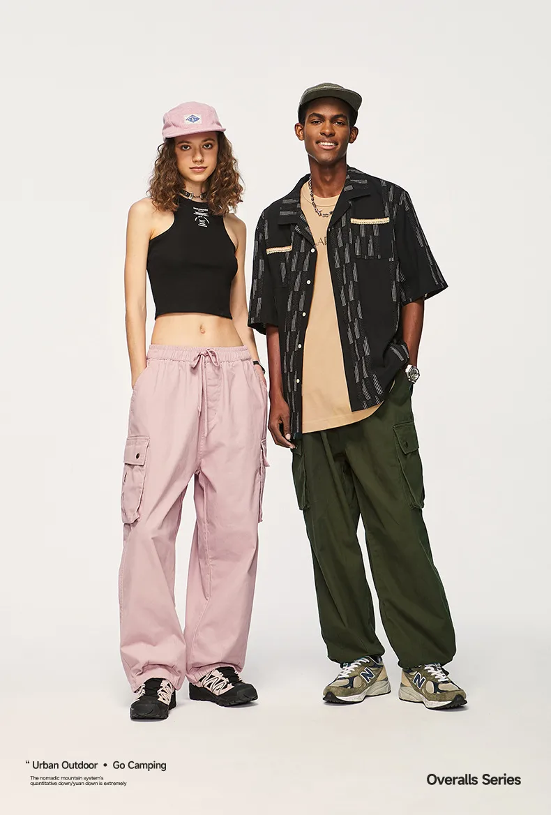 INF Men's Wear | Twill Wide Leg Loose Big Pocket Workwear Paratrooper Pants  Autumn Fashion Brand Men's Workwear display picture 2