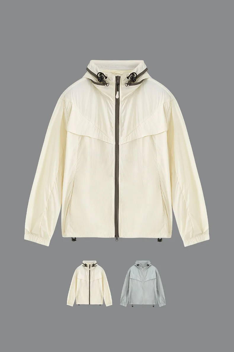 INF Men's Wear | UPF100 Stereo Tailored Sunscreen  Spring/Summer New Outdoor Sports Hooded Collar Jacket display picture 2