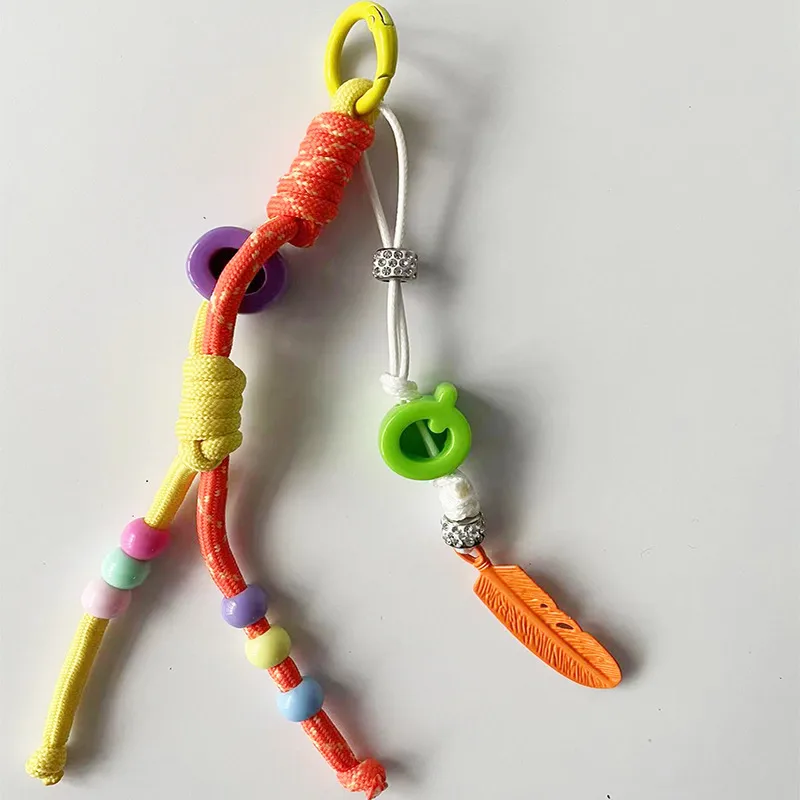 Dopamine Acrylic Beaded Letters Woven Rope Miu Bag Hanging Explosive Colorful Letters Beaded Bag Pendant display picture 6