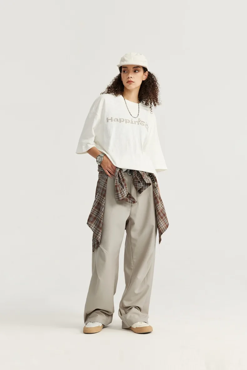 INF Men's Clothing | Cut Pleated Suit Pants Trousers  Spring And Summer New Fashion Brand Loose Wide Leg Men's Casual Pants display picture 1