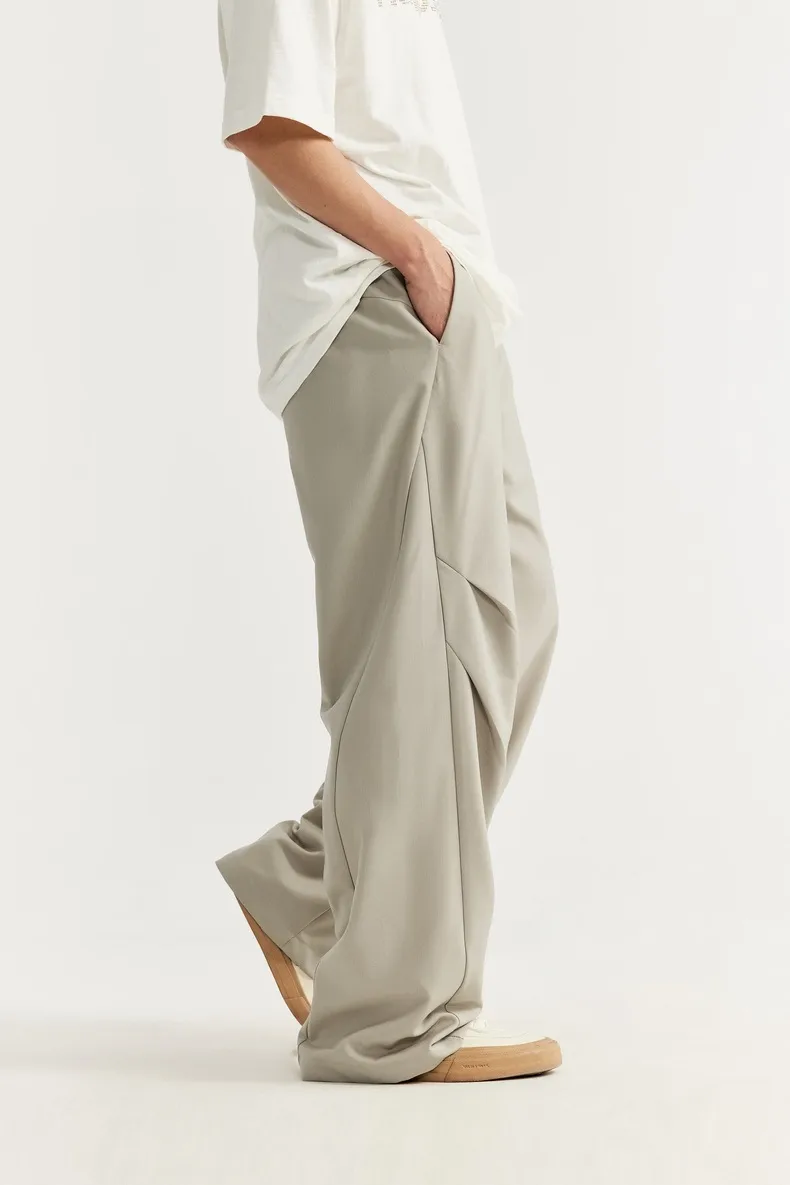 INF Men's Clothing | Cut Pleated Suit Pants Trousers  Spring And Summer New Fashion Brand Loose Wide Leg Men's Casual Pants display picture 4
